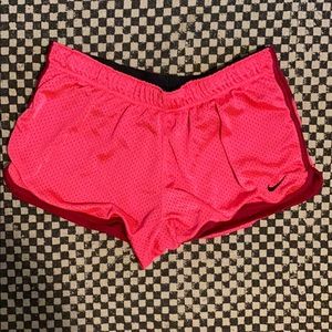 Neon pink nike running shorts size small